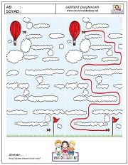 okul öncesi labirent bulmacai çalışma sayfaları